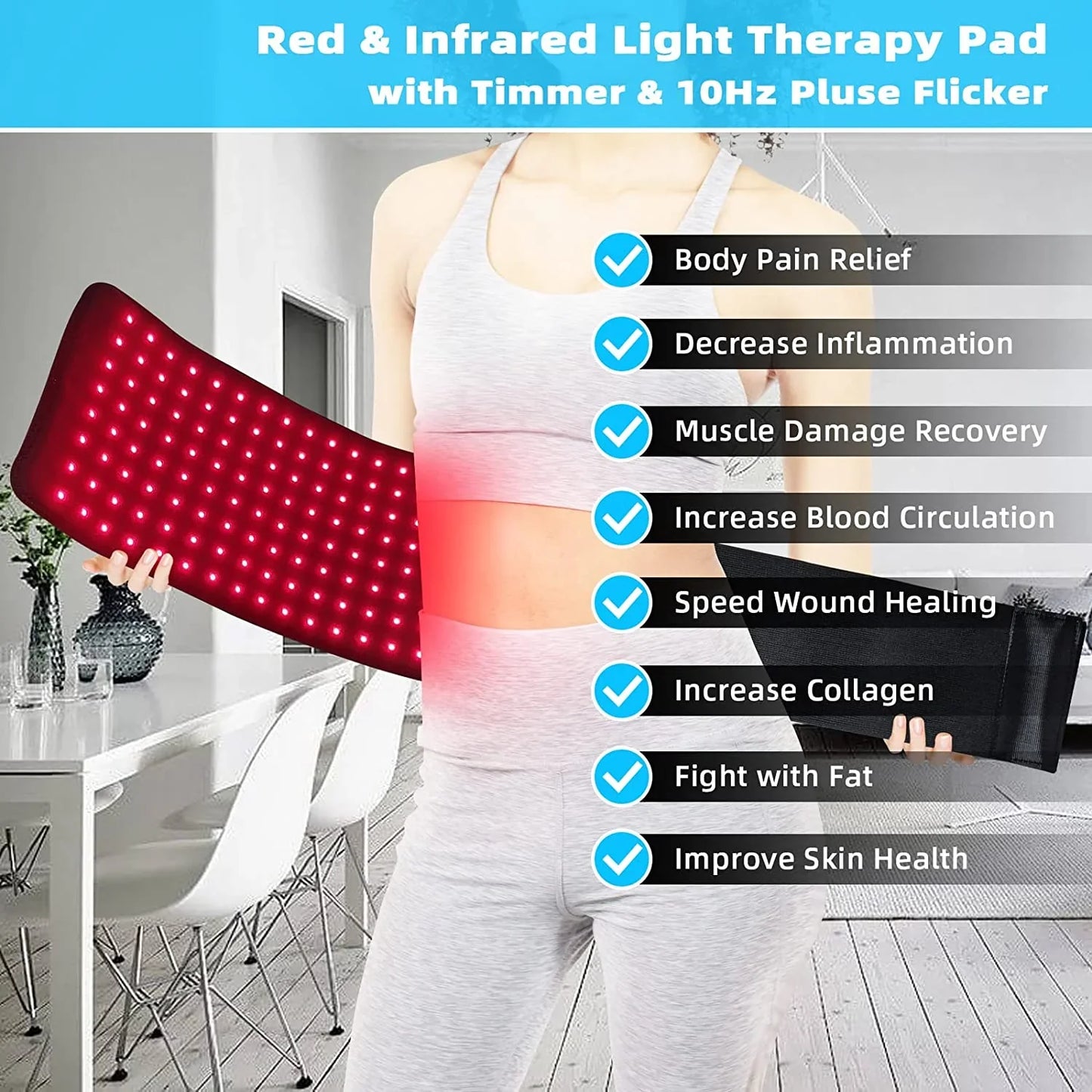 Infrared Light Therapy Heating Pad for Pain Relief