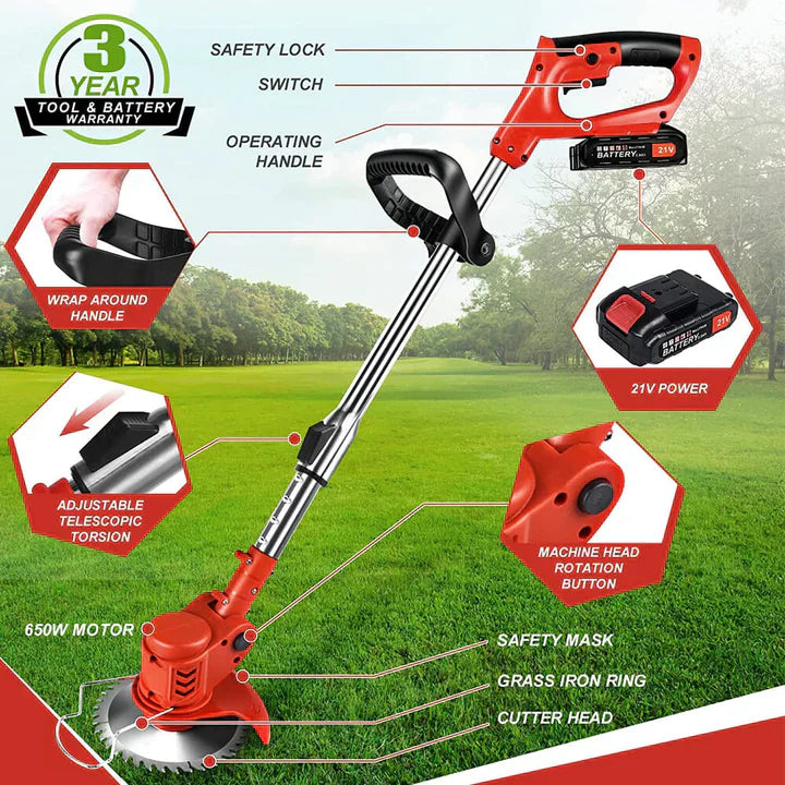 Powerful Electric Battery Operated Cordless Weed Eater / Grass Trimmer