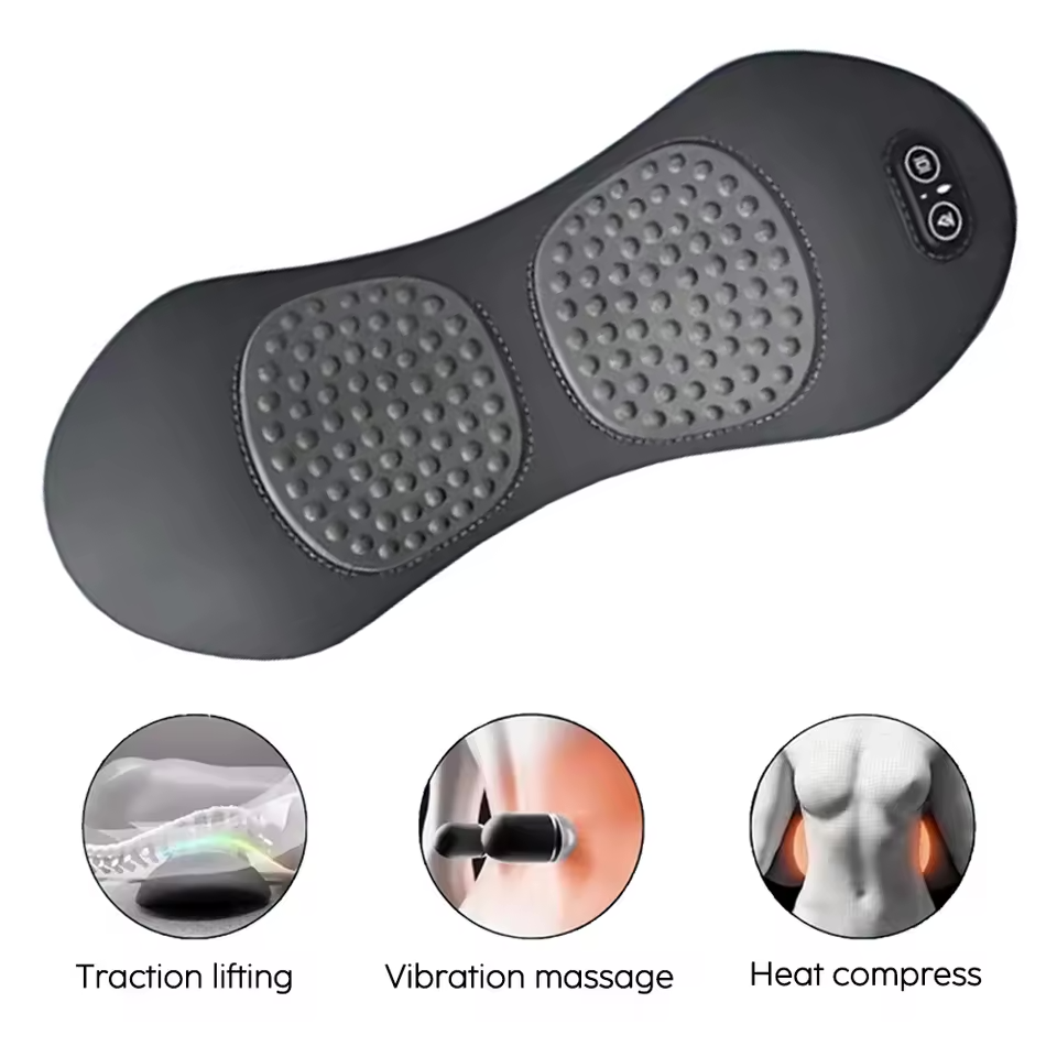 3-In-1 Lumbar Massager - Heating & Traction Device