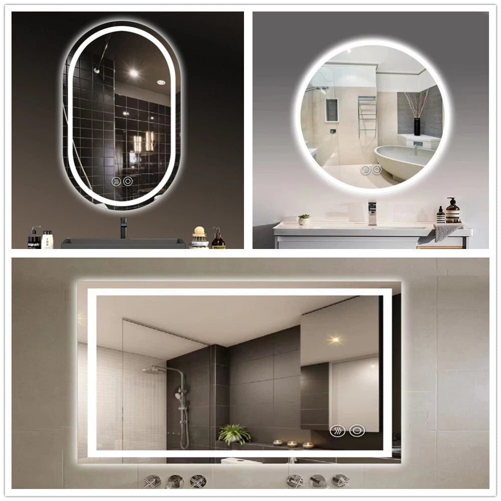 LED Illuminated Bathroom Mirror Anti-Fog Demist