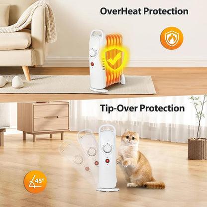 Portable 7 Fin Oil Filled Radiator